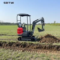 Mini-excavatrice H13 de 1,2 tonne à prix de gros, micro-excavatrice sur chenilles pour ferme, moteur Kubota, petite mini-excavatrice de 1 à 2 tonnes à vendre