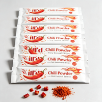 Sachet alimentaire en gros à soufflet arrière pour la conservation de poudre de sauce chili traditionnelle, avec fermeture refermable
