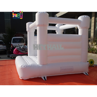 Château gonflable commercial blanc, utilisation humide et sèche