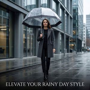 Nuevo Paraguas de Burbuja Transparente Moderno y a la Moda para Fotos en Días de Lluvia - Product Image 4