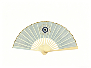 23cm <b>Love</b> Bamboo Handled Carved Promotional Fans Print <b>Your</b> Design <b>Your</b> Company Info Printed Cloth Surface - Product Image 3