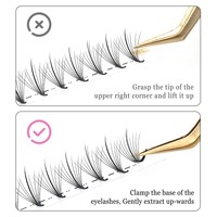 CoMango 5D 7D 9D Extensions de cils préfabriquées en bouquets, volume naturel, confort ultime, base pointue