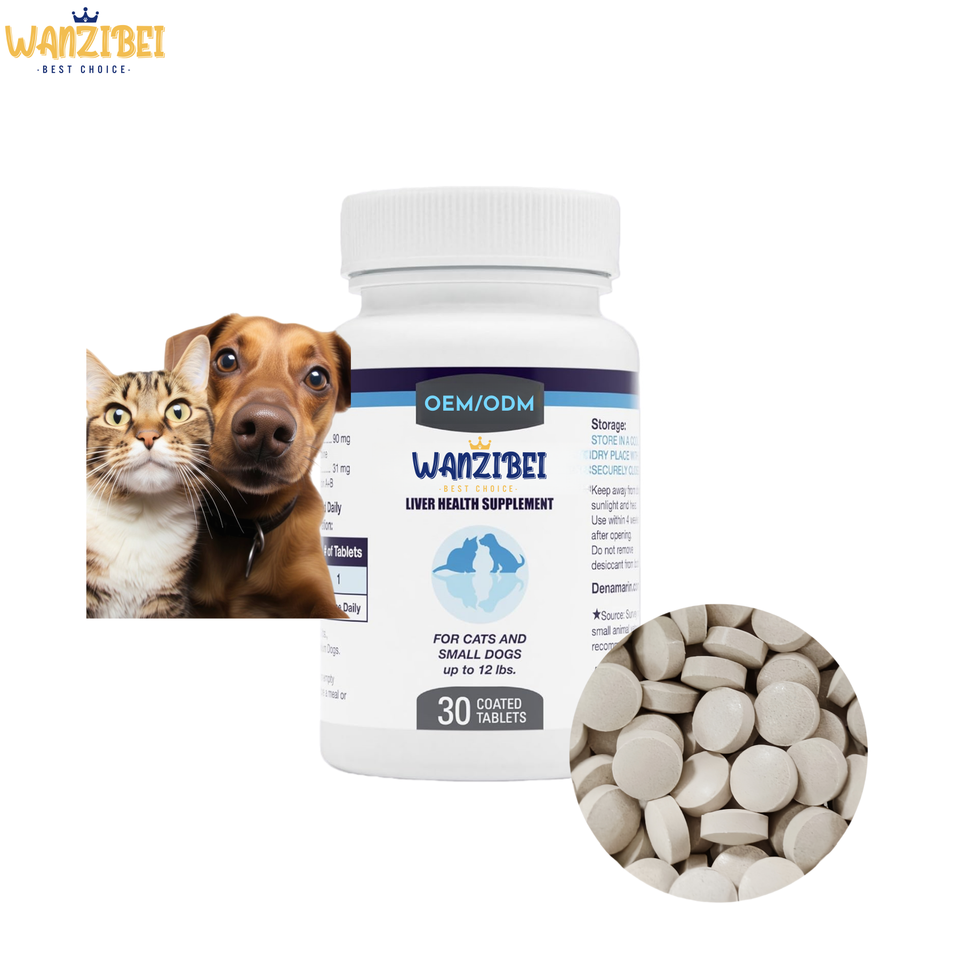 Image showcasing Cat Liver Support Supplement Tablets with Silactive Milk Thistle ...