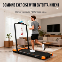 Tapis roulant Walking Pad, inclinaison réglable, tapis roulant domestique avec design pliable et grand écran LED