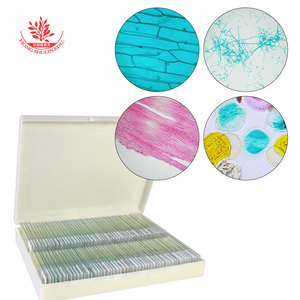 Kit de démarrage pour les amateurs de botanique avec échantillons clairs, kit de lamelles de laboratoire de biologie de qualité universitaire, microscope à lamelles biologiques - Product Image 1