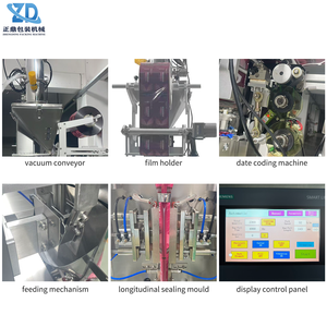 Machine d'emballage <span class=keywords><strong>de</strong></span> sachets à petites particules, scellage 3 côtés, multipack, pour épices, céréales, aliments granulés, scellage vertical <span class=keywords><strong>de</strong></span> sacs, haute précision - Product Image 4