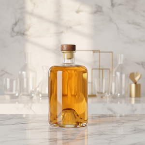 カスタム200ml 375ml <span class=keywords><strong>500ml</strong></span> 750ml 1000ml 透明フリントガラス製酒瓶 ワイン ウイスキー ウォッカ テキーラ パーティーボトル コルク栓 冷凍庫対応 - Product Image 4