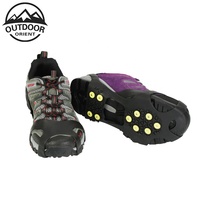 Crampons d'alpinisme professionnels portables avec pointes anti-neige et anti-glace en silicone et acier inoxydable pour l'hiver