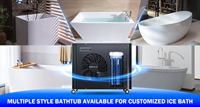 Refroidisseur à eau avec générateur d'ozone Refroidisseur à bain de glace 1HP. Refroidisseur d'eau avec générateur d'ozone pour la récupération de la forme physique des athlètes