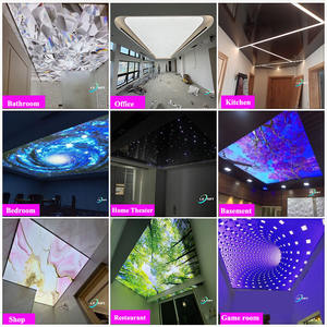 Panneau de <span class=keywords><strong>plafond</strong></span> décoratif en béton LeArt, design ciel de sous-sol sur <span class=keywords><strong>toile</strong></span> tendue, dalles de <span class=keywords><strong>plafond</strong></span> 600/600 - Product Image 2