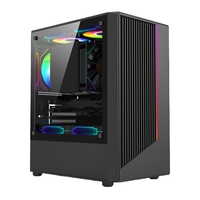 JNP kustom casing Gamer Mid Tower PC Micro ATX catu daya pendingin sistem pendingin air kipas komputer