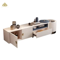 Neues Produkt TV-Ständer mit 2 Schränken und 2 Regalen Blue Finish Lagers chrank mit Regal TV-Ständer Schrank