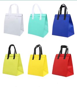 Reusable Customized Non-woven Insulated Lunch Cooler Take-out Tote <b>Bags</b> With logo for Food Drink Takeaway Delivery Thermal <b>Bag</b> - Product Image 2