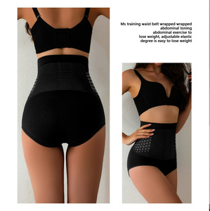 Culottes gainantes sans couture taille haute pour femme, respirantes, avec thérapie magnétique pour réchauffer l'utérus, sous-vêtements sculptants - Product Image 4