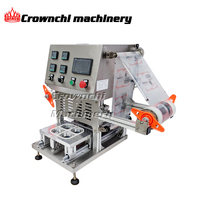 Nouvelle machine de scellage semi-automatique pour gobelets en plastique et cartons de thé au lait Boba, avec moule personnalisé, haute productivité