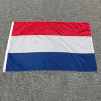 Drapeaux Pays 90x150cm Drapeau Pays-Bas Hollande Holanda National Blanc Bleu Croix Rouge Drapeau pour Événement Sportif Football Étanche
