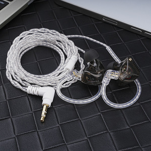 Auricolari In-Ear 3D HiFi da 10mm con Cancellazione del Rumore, Cavo in Gel di Silicone Placcato Argento da 1,2m - Product Image 2