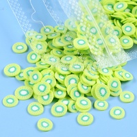 10g verpakking Kunstmatige Fruit Zachte Klei Schijfjes (Watermeloen & Aardbei) Nageldecoratie Accessoires Decoratiematerialen Groothandel