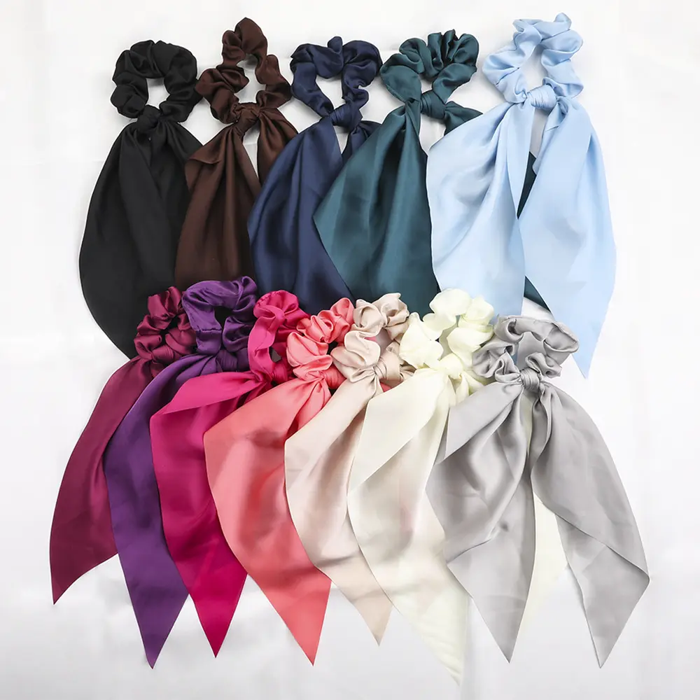 Haar Sjaal Scrunchies Met Lint Chiffon Bloemen Haar Sjaals Boho Elastische Bloemenbanden 2 In 1 Vintage Accessoires