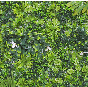 Échantillon gratuit Mur vert artificiel Tissu certifié UV <span class=keywords><strong>Haie</strong></span> de plantes décoratives PE Tenture murale 100cm Arbustes Plantes en pot Pelouse - Product Image 4