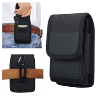 Pochette pour Samsung Galaxy Z Flip 8 7 6 pour iPhone Duo Pliable Noir Fermeture Magnétique Clip Métallique Robuste Emplacement Ceinture Nylon Cuir