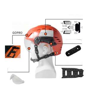 Casque de lampe à LED de sécurité industrielle ABS à fort impact avec visière lors des activités de sauvetage sur les activités de plein air de construction de travaux de sauvetage - Product Image 3