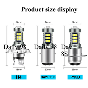 Phare de moto H6 modifié à LED 3030SMD, projecteur P15D amélioré pour mauvais temps, étanche, haute puissance, éclairage H4 - Product Image 4