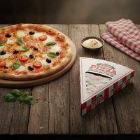 Boîte d'emballage en carton ondulé pour pizza, personnalisée et portable