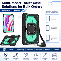 Étui antichoc pour enfants pour Redmi Pad 2 Pro 12.1 Poco Pad M1 12.1 2025 avec support rotatif à 360° et bandoulière réglable OEM ODM