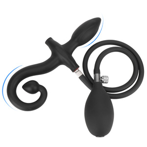 Plug Anal gonflable en Silicone liquide Plug fessier à <span class=keywords><strong>Double</strong></span> extrémité Jouet de masturbation gay fétiche adulte - Product Image 2