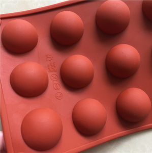 Lixsun BPA libre antiadherente 15 cavidad semiesfera media cúpula redonda <span class=keywords><strong>molde</strong></span> de pastel de silicona <span class=keywords><strong>molde</strong></span> de Chocolate - Product Image 3