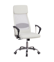 Chaise de bureau de direction ergonomique pivotante en mesh véritable, de haute qualité, confortable et luxueuse, avec dossier haut