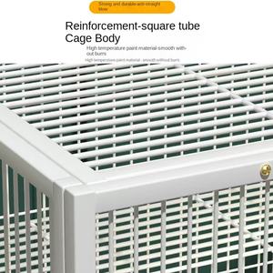 Geniş Demir Tel Kare Boru Kuş Kafesi, Muhabbet Kuşu, Myna Papağanı Yetiştirme, Dış Mekan İzleme, XL-Ekstra Büyük Ev Evcil Hayvan Yaşam Alanı - Product Image 4