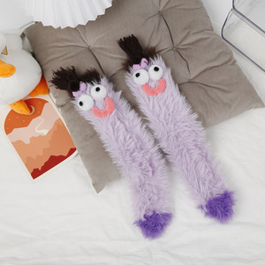 Calcetines de felpa bonitos y feos para mujer, calcetines gruesos y cálidos de felpa para otoño e invierno, calcetines de tubo para dormir en casa - Product Image 6