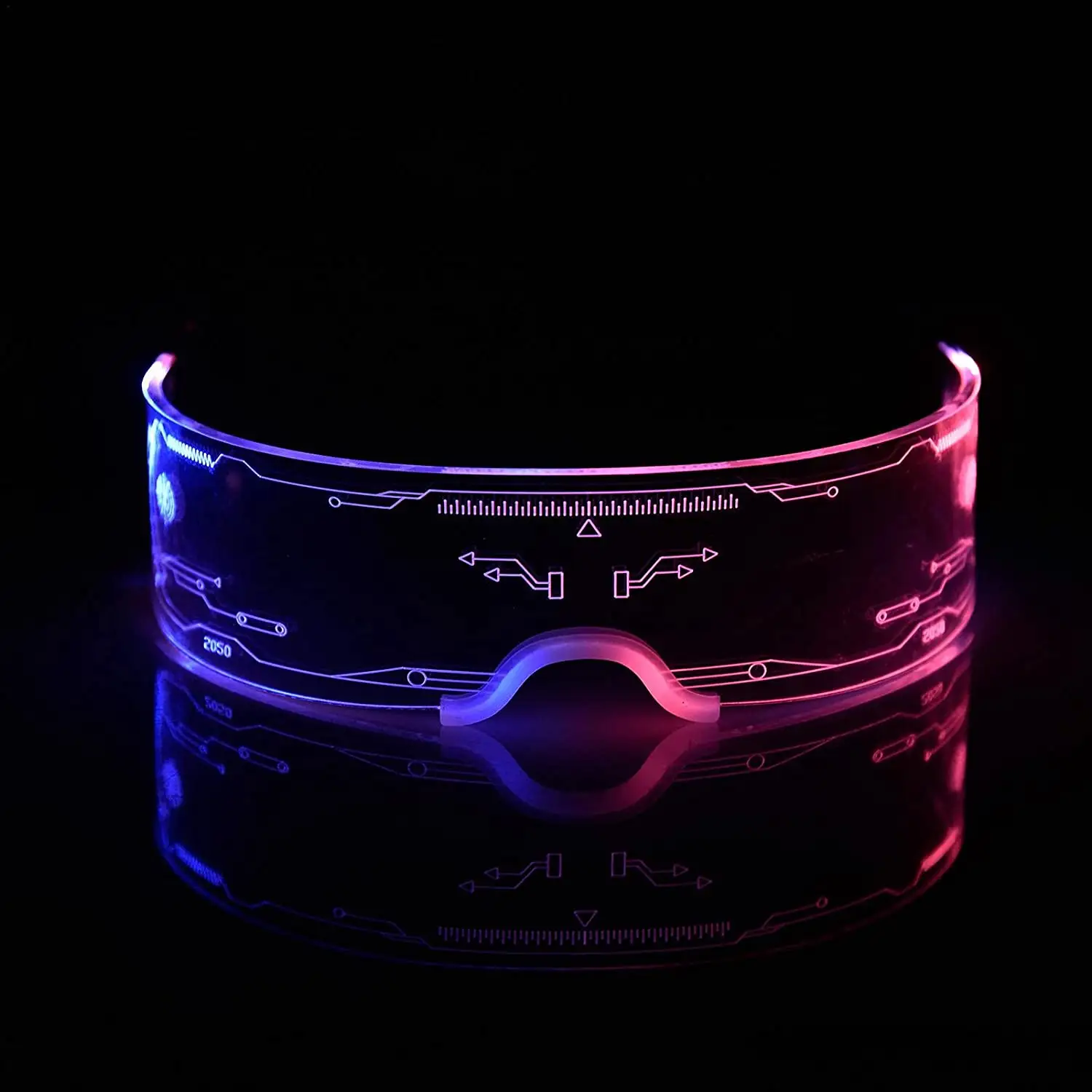 Cyberpunk Look Luminous LED Glasses Glow in The Dark Party Supplies, Light Up Glasses Party Favor, Rave Accessories