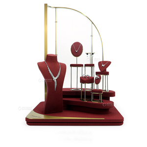 Elegante Expositor de Joyería de Metal, Soporte Personalizado de Microfibra Moderno para Aretes y Collares, Busto Negro para Exhibición de Joyas - Product Image 1