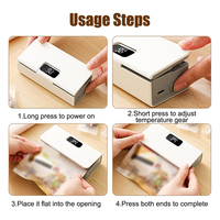 Scelleuse thermique magnétique rechargeable 2-en-1 automatique mini pour sacs plastiques, aliments, chips et snacks