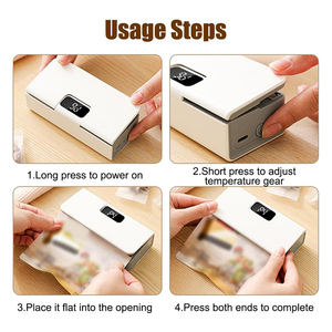 เครื่องซีลถุงพลาสติกแบบแม่เหล็ก 2 in 1 ชาร์จไฟได้ อัตโนมัติ ขนาดเล็ก สำหรับซีลถุงขนมขบเคี้ยว - Product Image 6
