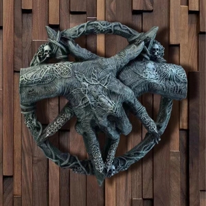 Halloween décoration <span class=keywords><strong>de</strong></span> la maison nouveau BCA38 <span class=keywords><strong>diable</strong></span> porteur résine ornements Baphomet tentures pour atmosphère festive - Product Image 1