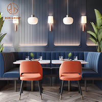 Canapé, banquette, chaise et table en marbre demi-cercle incurvé, mobilier de luxe moderne pour café, restaurant, salon de thé