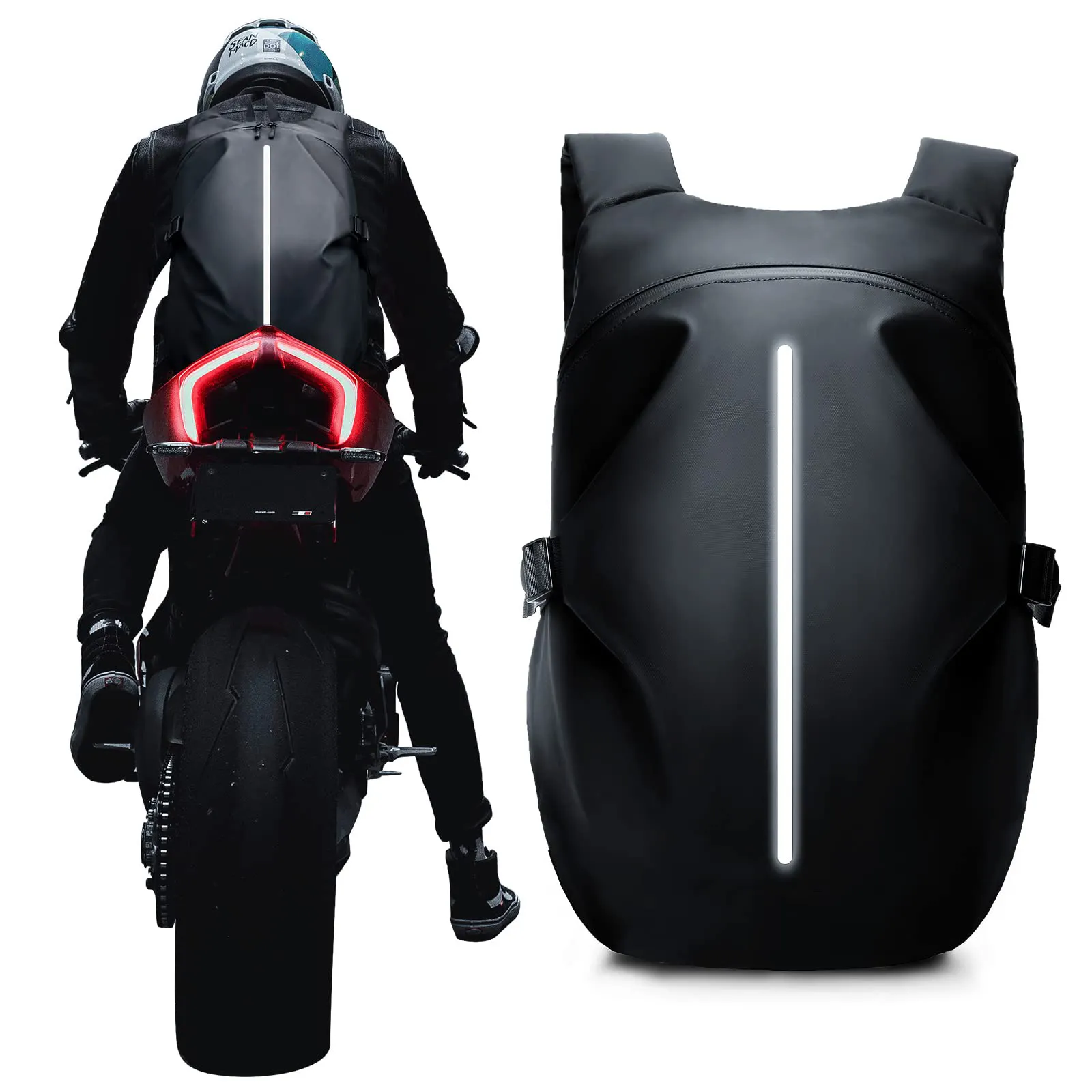 40L 50L Sacs à dos de rangement professionnels personnalisés pour le cyclisme en plein air et le voyage Knight Black Waterproof Motorcycle Helmet Backpack