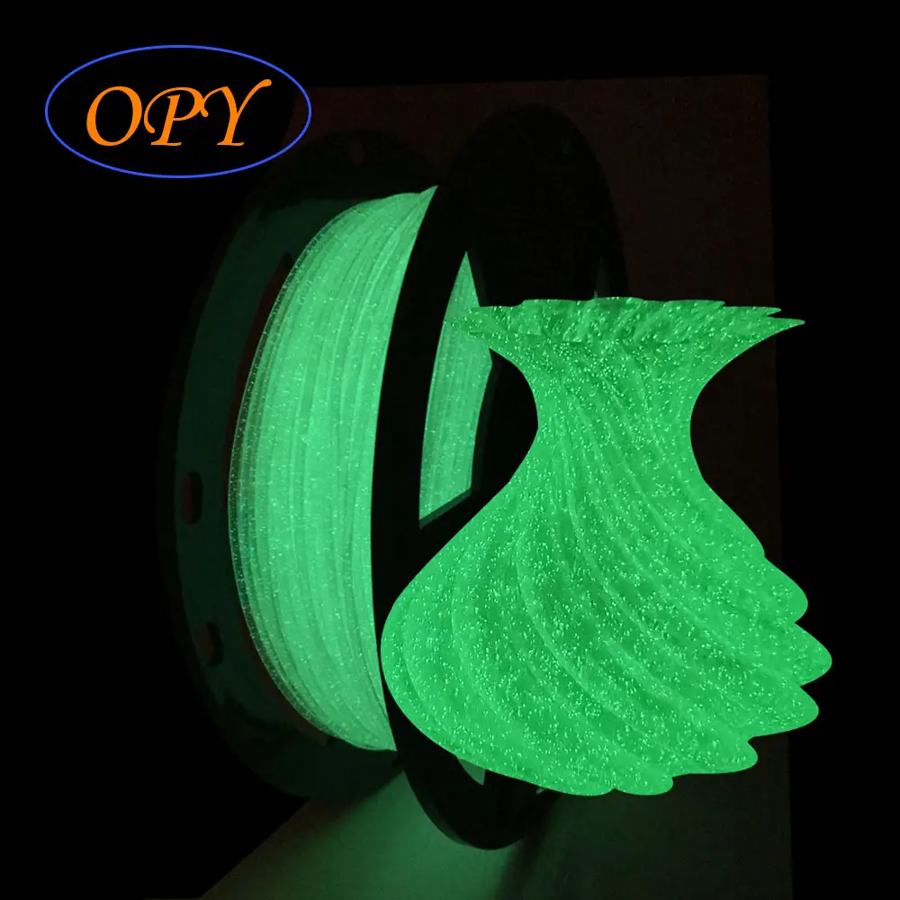 Opy Glitter Matte Galaxy Filament 1Kg 1.75Mm Black Plastic Glowing Blue Twinkle 3D Printer Pla Luminous Green Shiny
