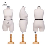 Mannequin femme grande taille Beifuform GB Plus Mini 18, mannequin de couture sur pied, buste de mode en fibre de verre