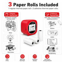 2026 Mainan Anak Baru AI Mini Sticker Printer Interaktif Dikendalikan Suara Portabel Pembuat Stiker Tanpa Tinta Hadiah Natal