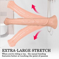Dildo Animal en Forma de Alienígena, Extremadamente Largo y Grueso, Impermeable y Portátil