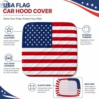 Nouvelle Housse de Capot de Voiture Drapeau Espagnol, Protection Patriotique Ajustable Élastique 63x47in, Utilisation Extérieure Personnalisée Universelle pour Camion, Voiture, SUV