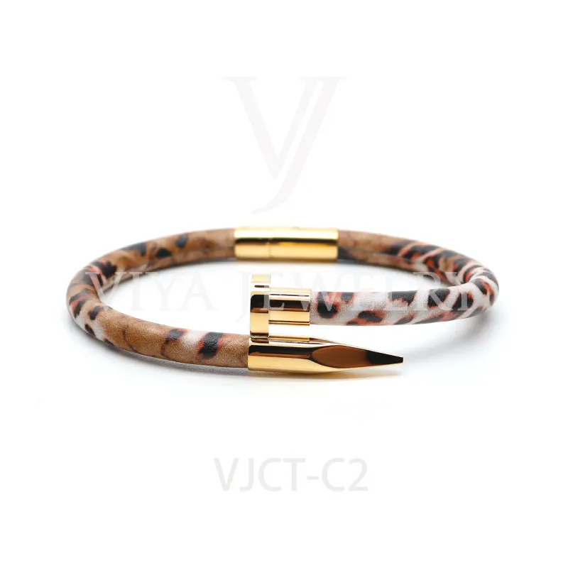 Viya Schmuck Bestseller Stretch Armband Echtes Rindsleder Leoparden muster Armband