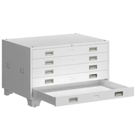 Armoire de classement en acier à 5 tiroirs verrouillable pour plans et dessins A0 A1, armoire de rangement pour plans architecturaux, armoire de classement en métal