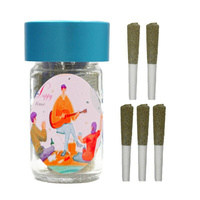 Usa Hot Selling Stocks Stockage Bouchon à l'épreuve des enfants Bouteille en verre 1oz 2oz 3oz Jeeter Baby Pré-résistant aux enfants Emballage en rouleau Bocal en verre