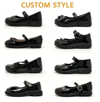 Chaussures de princesse pour filles de haute qualité, design personnalisé, motif floral, légères, noires, pour l'école